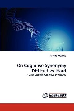 portada on cognitive synonymy difficult vs. hard (en Inglés)