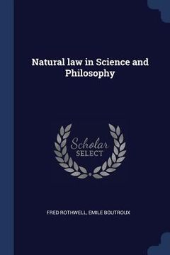 portada Natural law in Science and Philosophy (en Inglés)