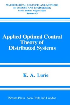portada applied optimal control theory of distributed systems (en Inglés)