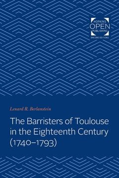 portada Barristers of Toulouse in the Eighteenth Century (1740-1793) (en Inglés)