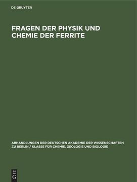 portada Fragen der Physik und Chemie der Ferrite (en Alemán)
