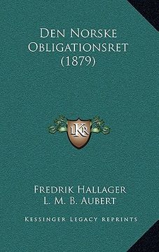 portada Den Norske Obligationsret (1879) (in Noruego)