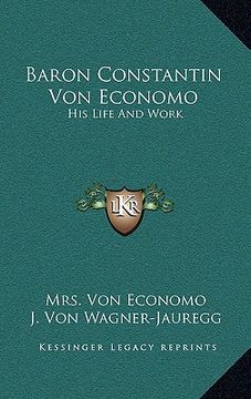 portada baron constantin von economo: his life and work (in English)