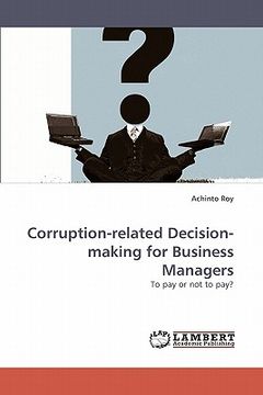 portada corruption-related decision-making for business managers (en Inglés)