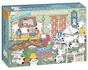 portada Hidden Cows: 1000-Piece Puzzle (Boynton for Puzzlers) (en Inglés)
