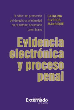 portada EVIDENCIA ELECTRONICA Y PROCESO PENAL EL DEFICIT DE PROTECCION DEL DERECHO A LA INTIMIDAD EN EL SISTEMA (in Spanish)