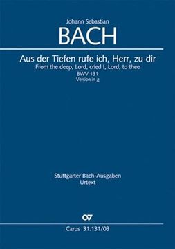 portada Aus der Tiefen Rufe Ich, Herr, zu Dir: Kantate für Einen Bußgottesdienst (Fassung in g)