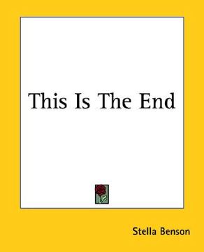 portada this is the end (en Inglés)
