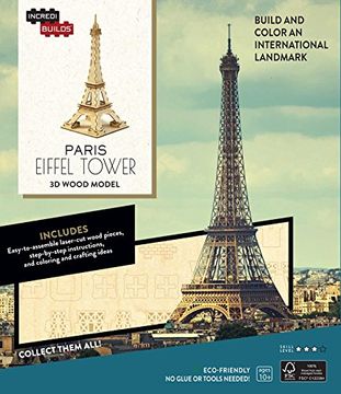 portada Incredibuilds. Paris. Eiffel Tower 3d Wood Model 