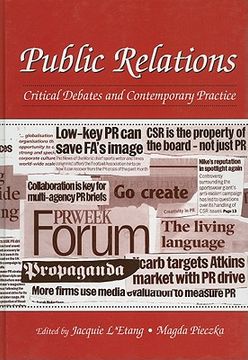portada public relations: critical debates and contemporary practice (en Inglés)