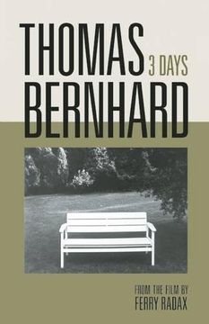 portada Thomas Bernhard: 3 Days (en Inglés)