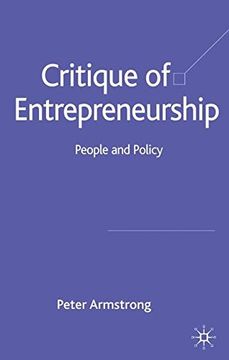 portada critique of entrepreneurship: people and policy (en Inglés)