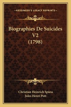 portada Biographies De Suicides V2 (1798) (en Francés)