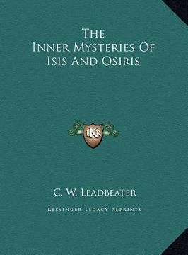 portada the inner mysteries of isis and osiris (en Inglés)