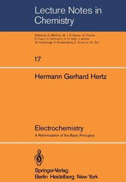 portada electrochemistry: a reformulation of the basic principles (en Inglés)