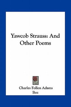 portada yawcob strauss: and other poems (en Inglés)