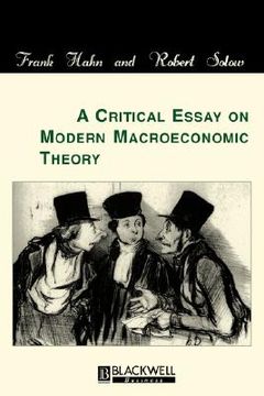 portada a critical essay on modern macroeconomic theory (in English)