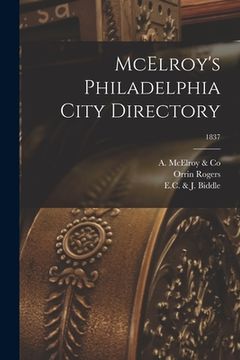 portada McElroy's Philadelphia City Directory; 1837 (in English)