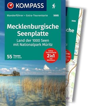 portada Kompass Wanderführer Mecklenburgische Seenplatte, Land der 1000 Seen mit Nationalpark Müritz, 55 Touren mit Extra-Tourenkarte (en Alemán)