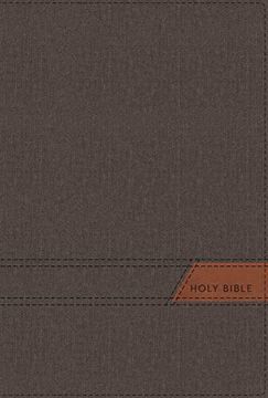 portada Niv, Thinline Bible, Large Print, Cloth Flexcover, Gray, red Letter, Comfort Print (en Inglés)
