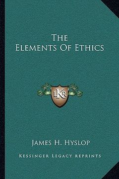 portada the elements of ethics (en Inglés)