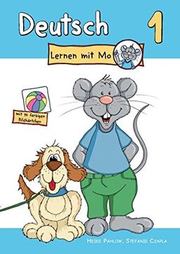 portada Deutsch Lernen mit mo - Teil 1: Bildwörterbuch zum Ausmalen, Üben und Spielen mit Farbigen Bildkärtchen (en Alemán)
