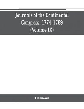 portada Journals of the Continental Congress 17741789 Volume ix (en Inglés)
