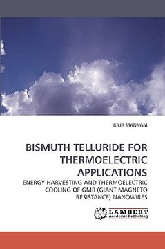 portada bismuth telluride for thermoelectric applications (en Inglés)