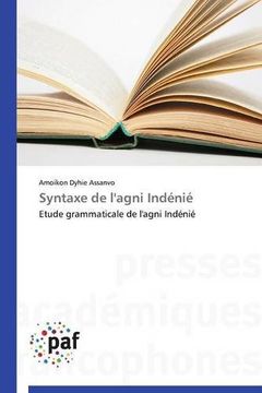 portada Syntaxe de L'agni Indénié (en Francés)
