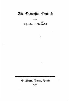 portada Die Schwester Gertrud (in German)