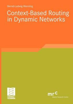 portada context-based routing in dynamic networks (en Inglés)