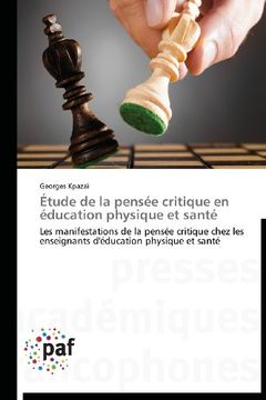 portada Etude de La Pensee Critique En Education Physique Et Sante