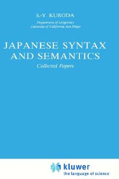 portada japanese syntax and semantics: collected papers (en Inglés)