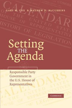 portada Setting the Agenda Paperback: Responsible Party Government in the U. Se House of Representatives (in English)
