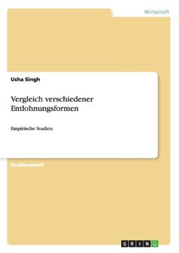 portada Vergleich verschiedener Entlohnungsformen (German Edition)