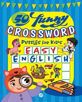 portada 50 funny crossword puzzles for kids: Easy English