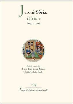 portada Jeroni Sòria: 'dietari (1503-1559)' (en Catalá)
