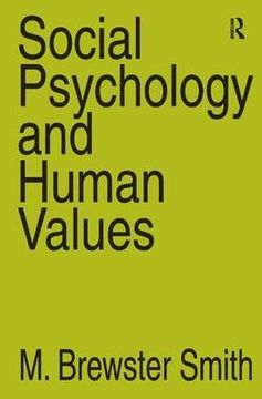 portada Social Psychology and Human Values (in English)