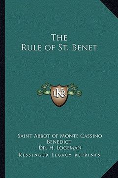 portada the rule of st. benet (en Inglés)