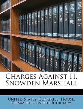 portada charges against h. snowden marshall (en Inglés)