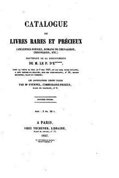 portada Catalogue de livres rares et précieux (en Francés)