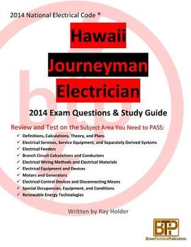 portada Hawaii 2014 Journeyman Electrician Exam Questions and Study Guide (in English)