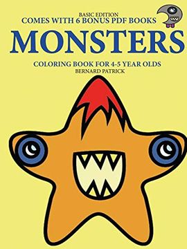 portada Coloring Book for 4-5 Year Olds (Monsters) (in English)