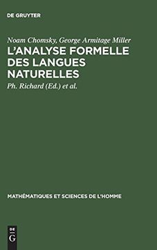 portada L'analyse Formelle des Langues Naturelles (Math Matiques et Sciences de L'homme) (in French)