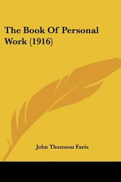 portada the book of personal work (1916)