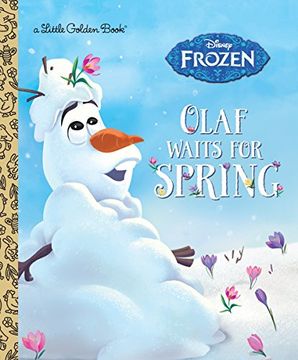 portada Olaf Waits for Spring (Disney Frozen) (Little Golden Books: Frozen) (en Inglés)