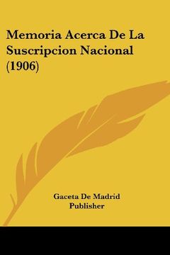 portada Memoria Acerca de la Suscripcion Nacional (1906)