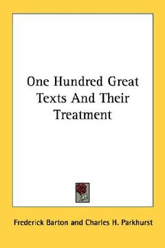 portada one hundred great texts and their treatment (en Inglés)