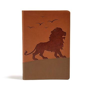 portada Kjv one big Story Bible, Brown Lion Leathertouch (en Inglés)