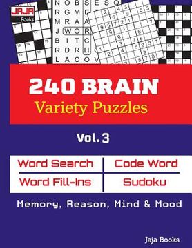 portada 240 BRAIN Variety Puzzles: Vol. 3 (en Inglés)